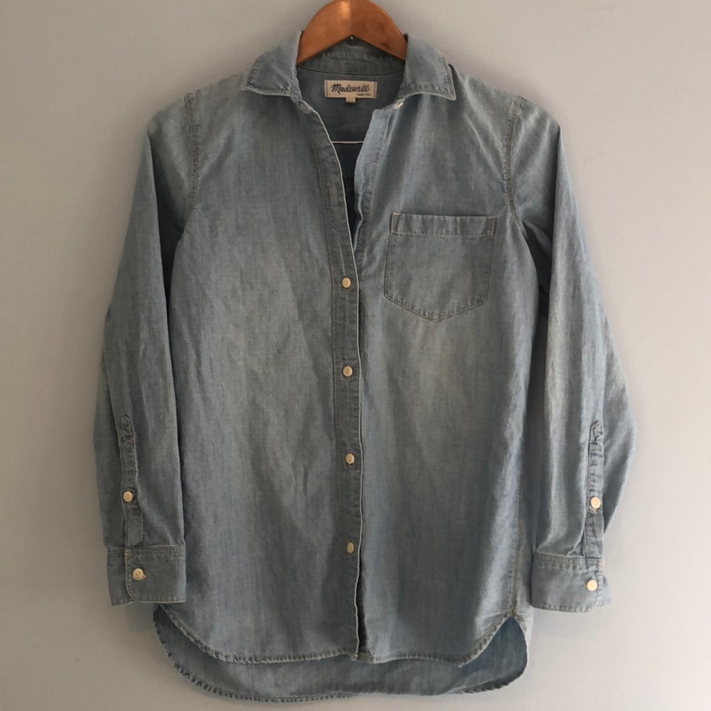 Madewell Denim Chambray Shirt Top